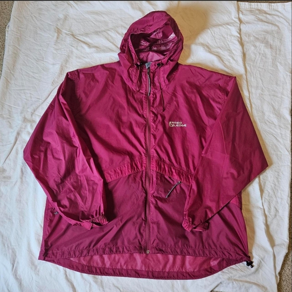 Raspberry Hooded Windbreaker